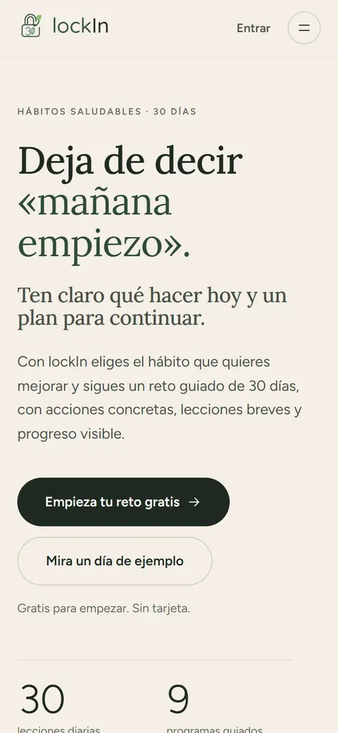 App lockIn en celular